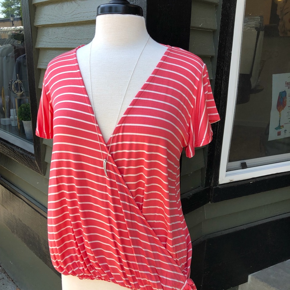 NWT striped tie top